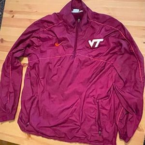 Virginia Tech Long Sleeve Maroon Nike Storm Fit Windbreaker 1/4 Zip Pullover M
